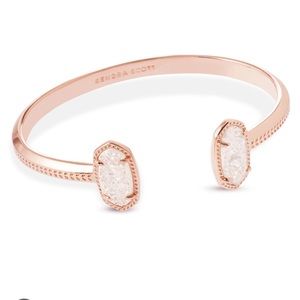 Kendra Scott Elton Iridescent Drusy and Rose Gold Bracelet